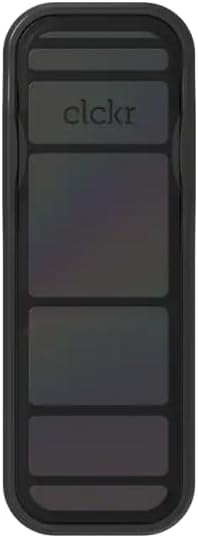 Angle. CLCKR - Clckr Reflective Phone Grip | Color: Reflective Black - Black.