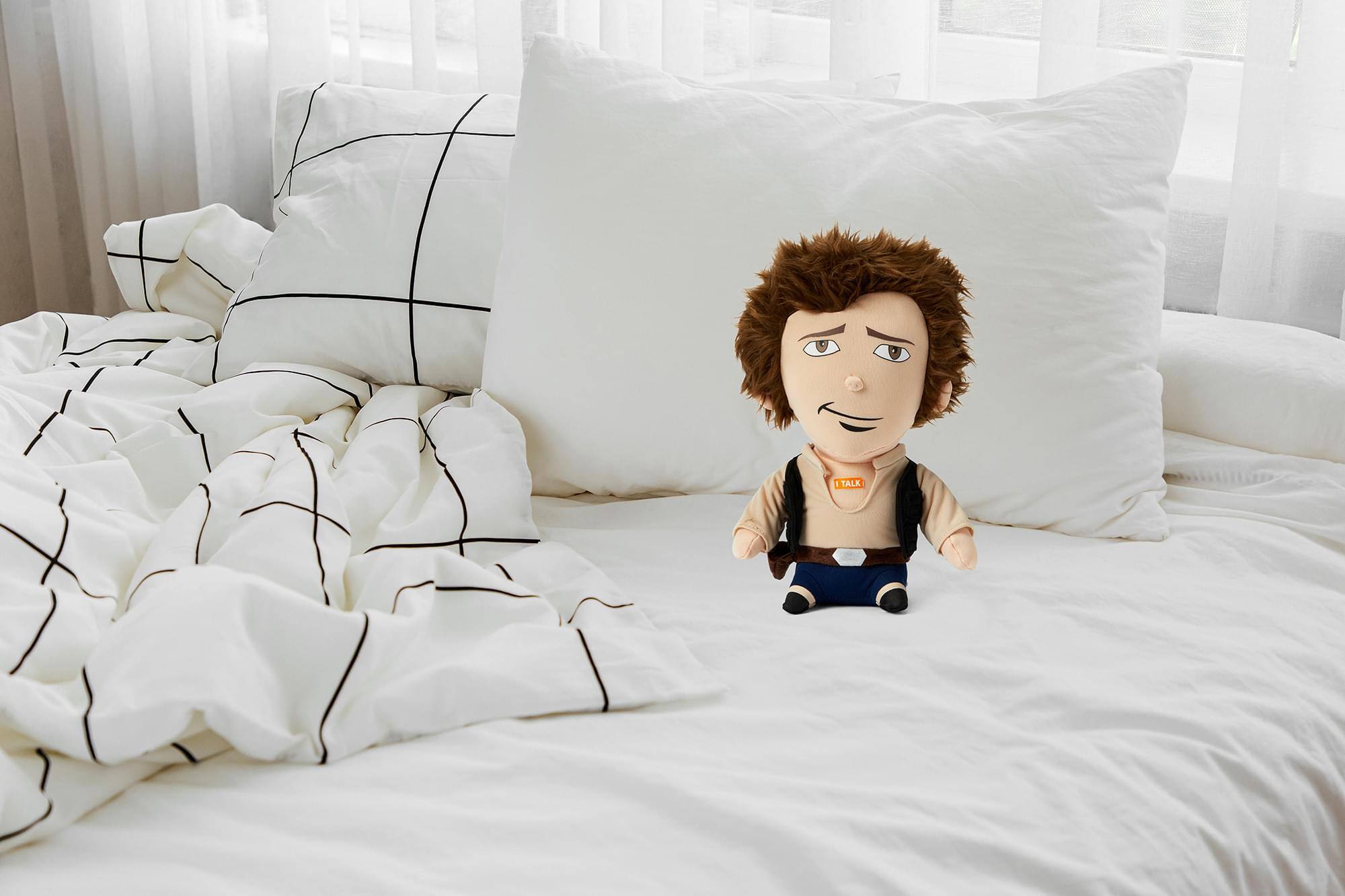 Alt View 3. Star Wars - Stuffed Star Wars Plush Toy - 9" Talking Han Solo Doll - Brown.