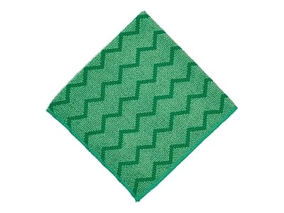 Front. RubberMaid - Rubbermaid HYGEN Microfiber Cleaning Cloths, 16" x 16", Green, 12 Cloths/Pack (FGQ62000GR00) - Green.