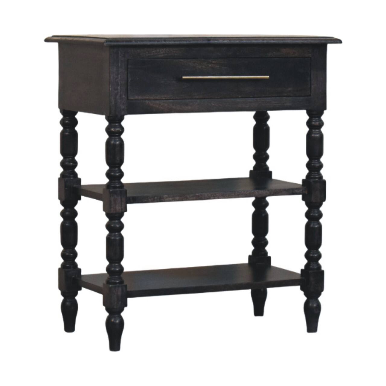 Angle. Artisan Furniture - Artisan Furniture Solid Wood Heritage Turned-Leg Side Table - Brown.