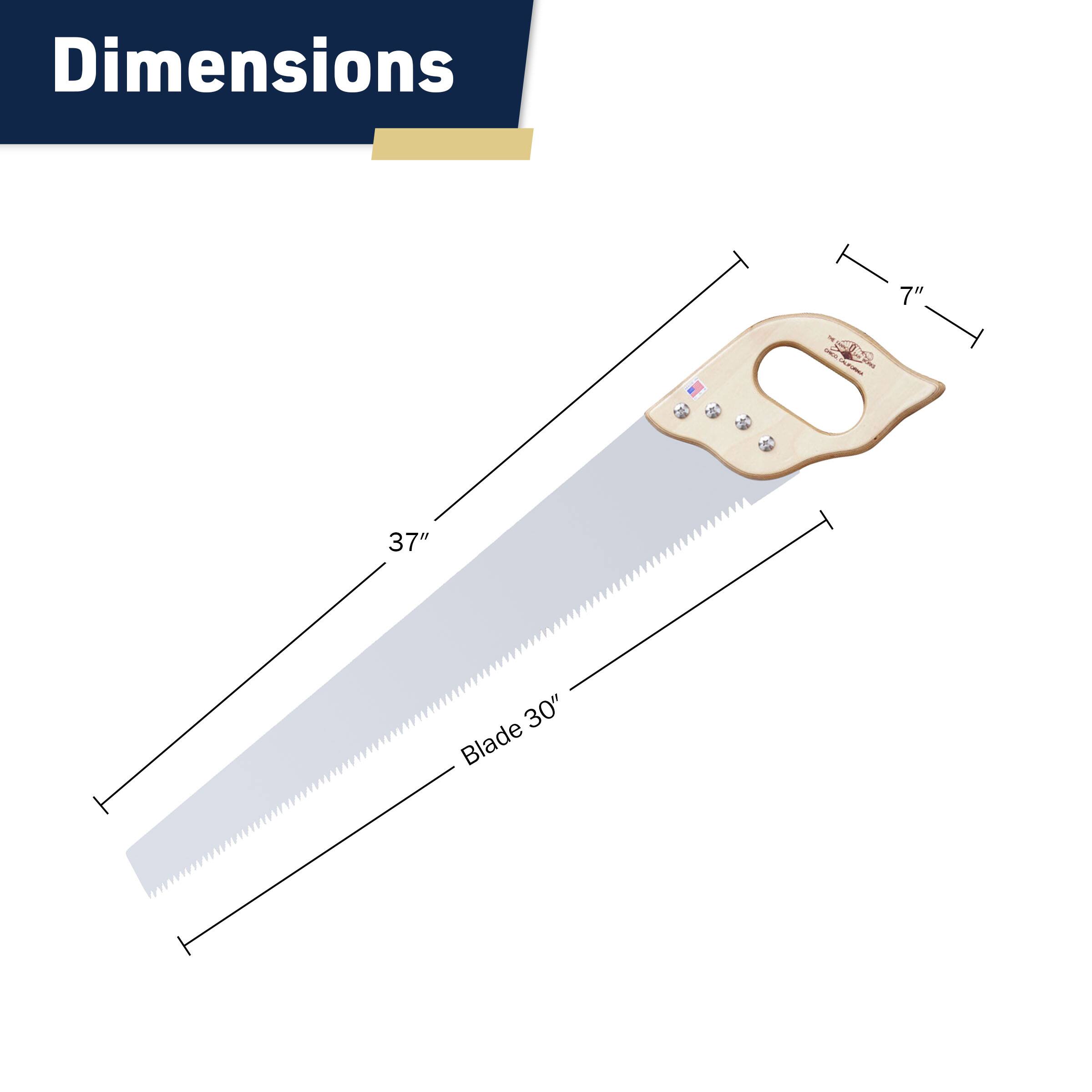 Dimensions: 37" 30" Blade