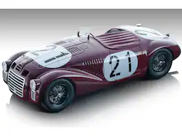 Ferrari 159S #21 Franco Cortese 2nd Place "12 Hours of Pescara" (1947) "Mythos Series" 1/18 Model Car by Tecnomodel