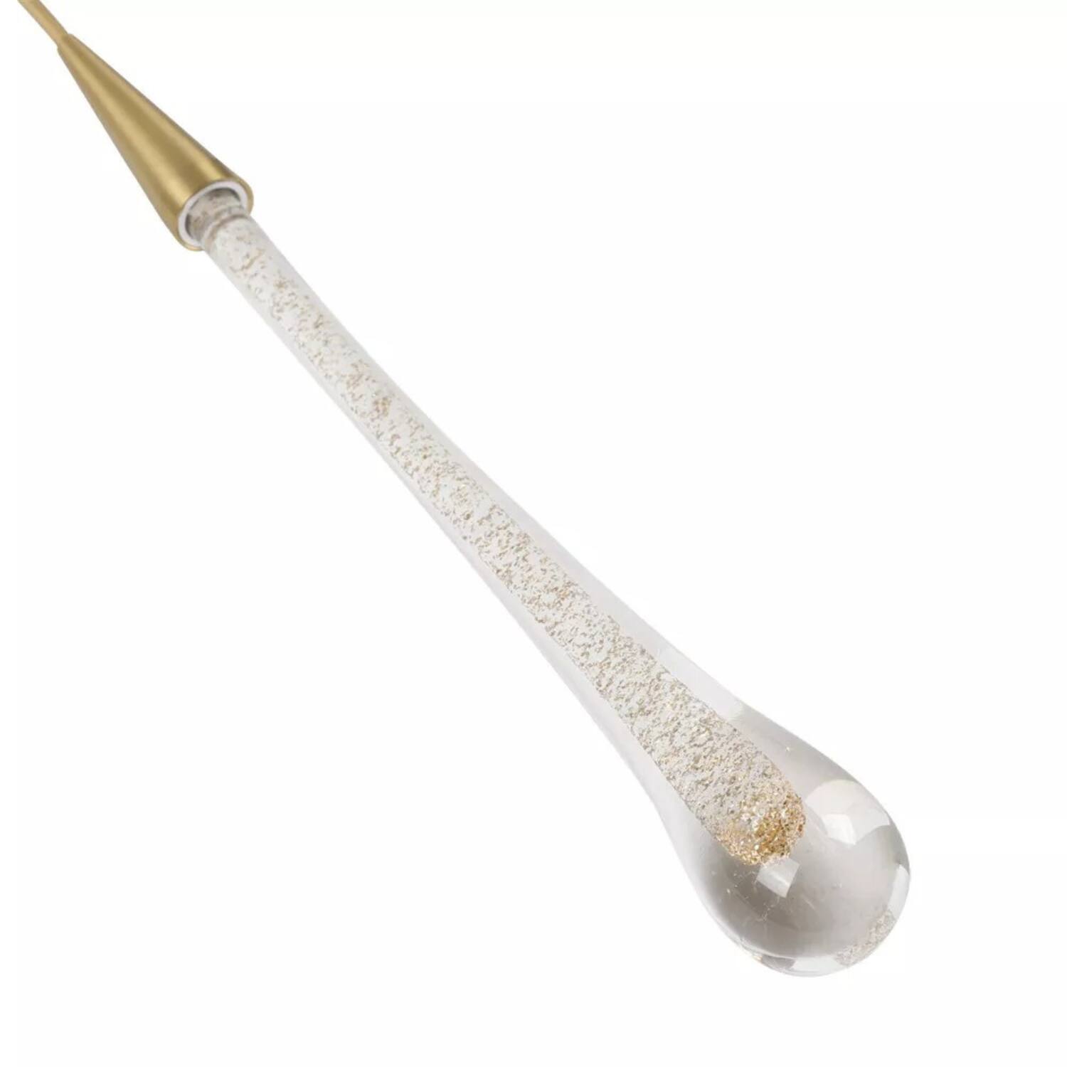 Left. Stock Preferred - Modern Gold Flush Mount Chandelier Ceiling Light - Gold.