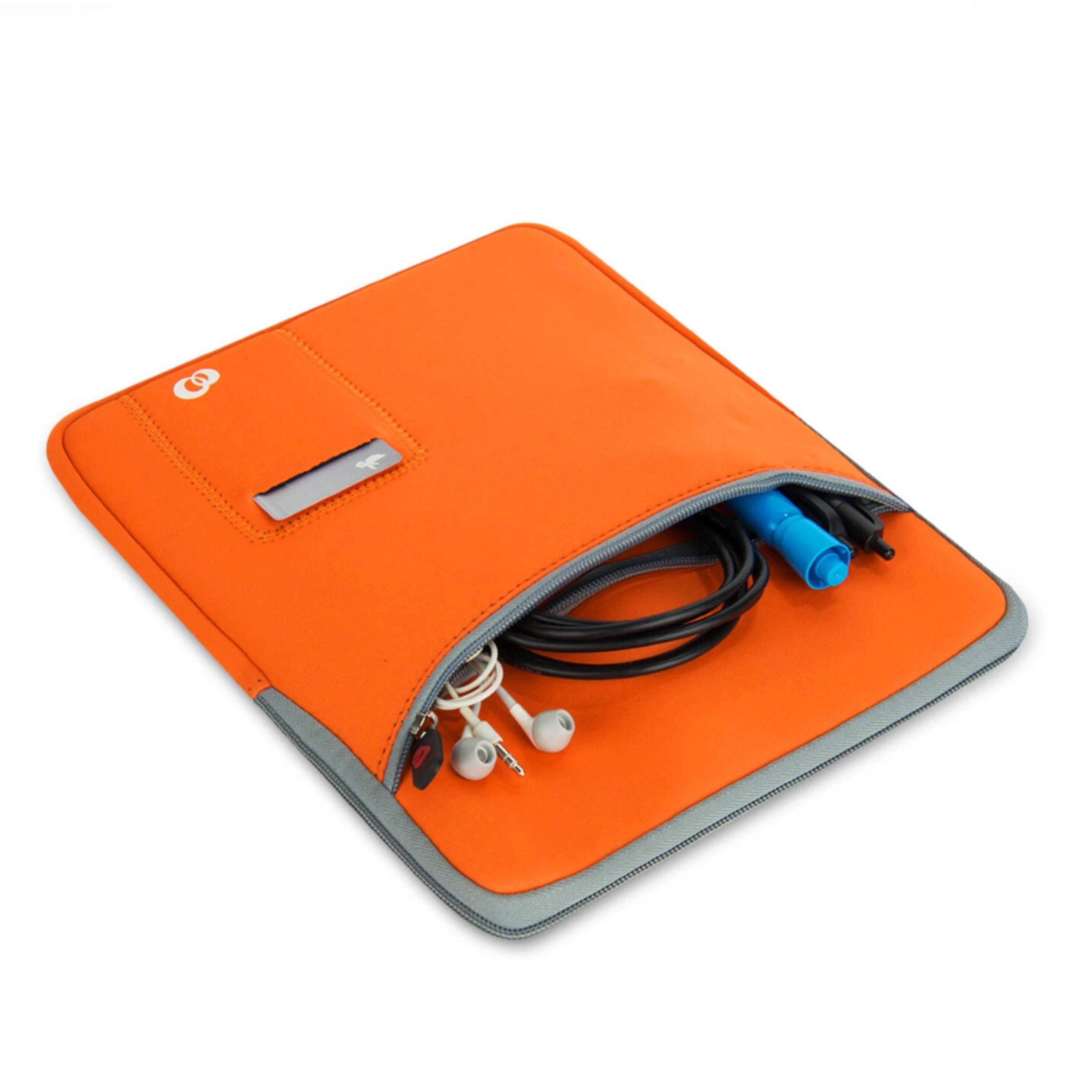 Angle. Kitcheniva - Vertical Tablet Neoprene Sleeve Case Cover Bag For 13" iPad - Orange.