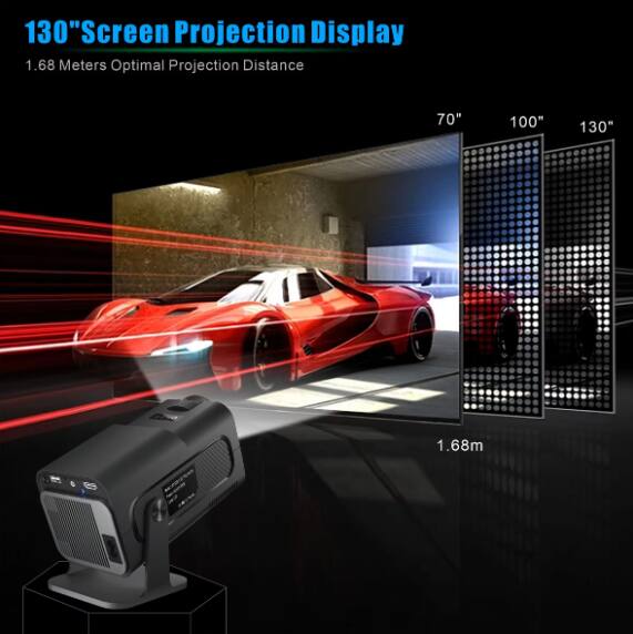130" Screen Projection Display  
1.68 Meters Optimal Projection Distance  

70"  
100"  
130"  

1.68m