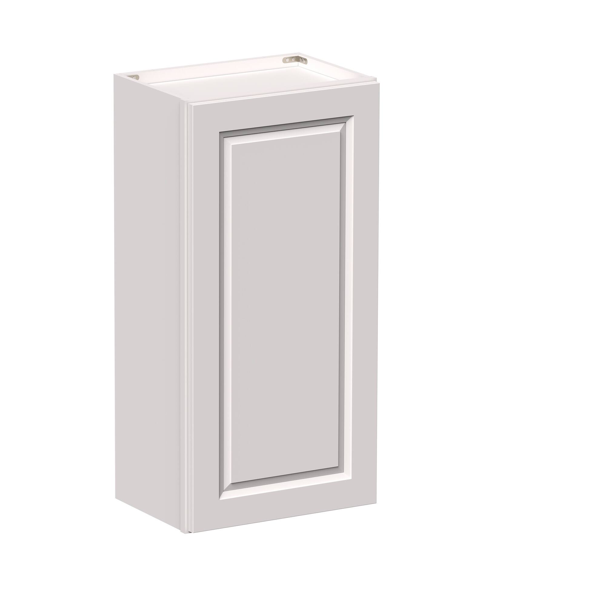 Angle. Boyel Living - 18-in W x 36-in H x 12-in D Shaker RTA Kitchen Wall Cabinet with Soft-Close Doors - Glacier White.