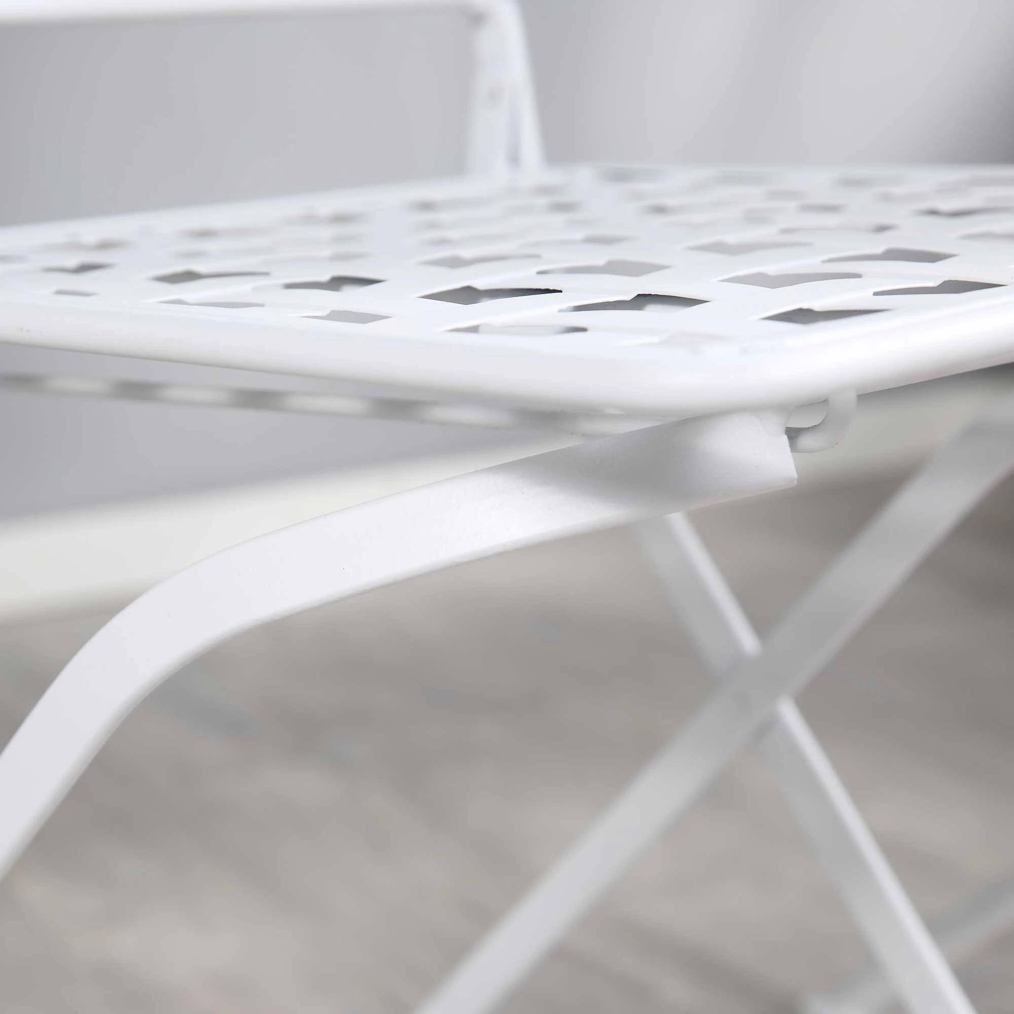 Alt View 2. Resenkos - Resenkos 3 Pieces Patio Bistro Set,USA Mosaic Table and Chairs,Folding Outdoor Furniture,Steel, Stone,White, Blue, Red - White, Blue, Red.