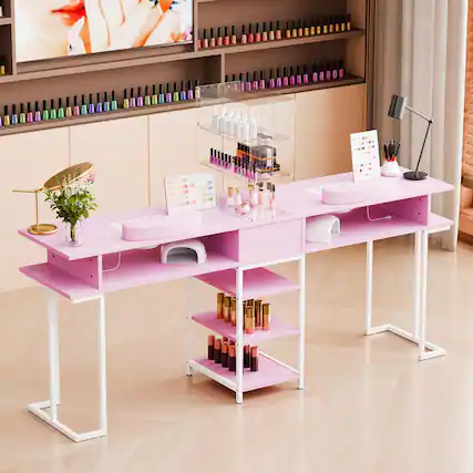 Front. Circus Cirle - Double Manicure Table.