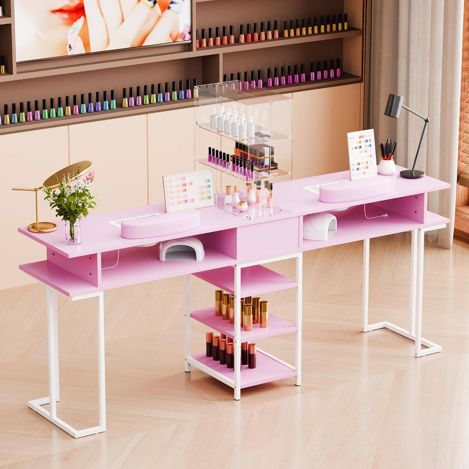 Front. Circus Cirle - Double Manicure Table.