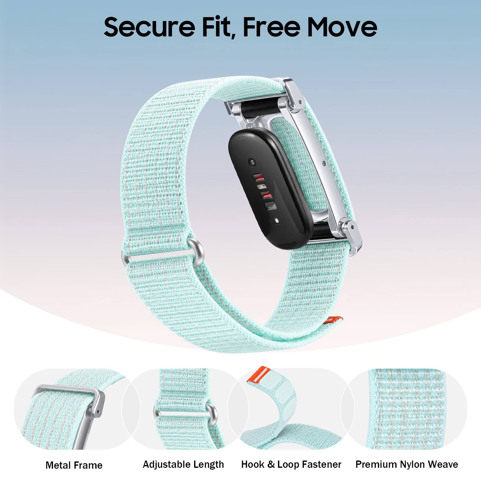 Secure Fit, Free Move

Metal Frame
Adjustable Length
Hook & Loop Fastener
Premium Nylon Weave