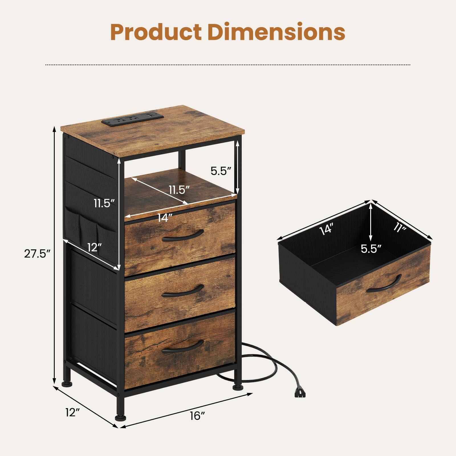 Product Dimensions: 5.5" x 27.5" x 11.5" x 12" x 11.5" x 14" x 14" x 11" x 5.5" x 12" x 16"