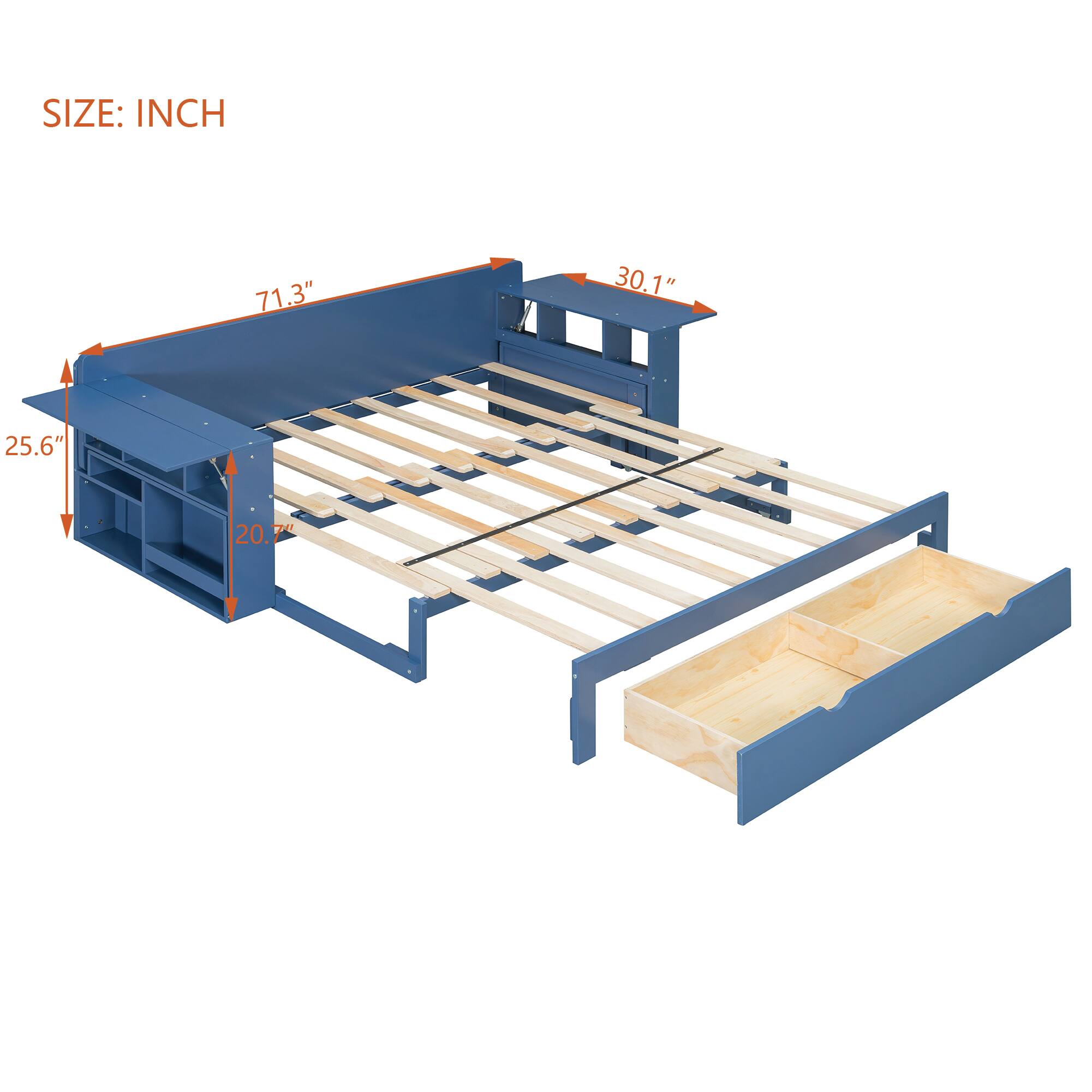 SIZE: INCH  
71.3" 30.1" 25.6" 20.7"