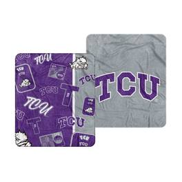 Logo Brands - TCU Horned Frogs 50- x 60- Dream Weave Throw Blanket - Purple
