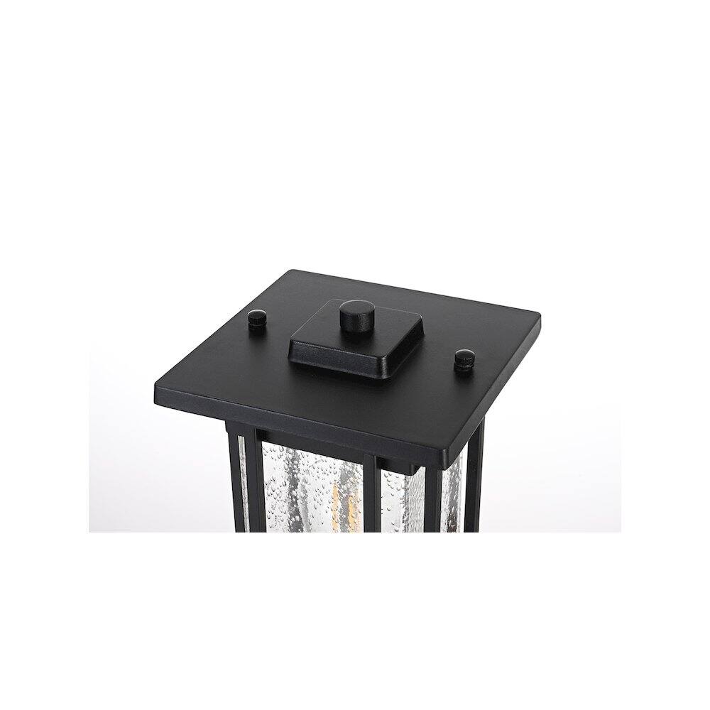 Alt View 2. Elegant Lighting - Melvale 7 inch Outdoor Pendant in Black - Black.