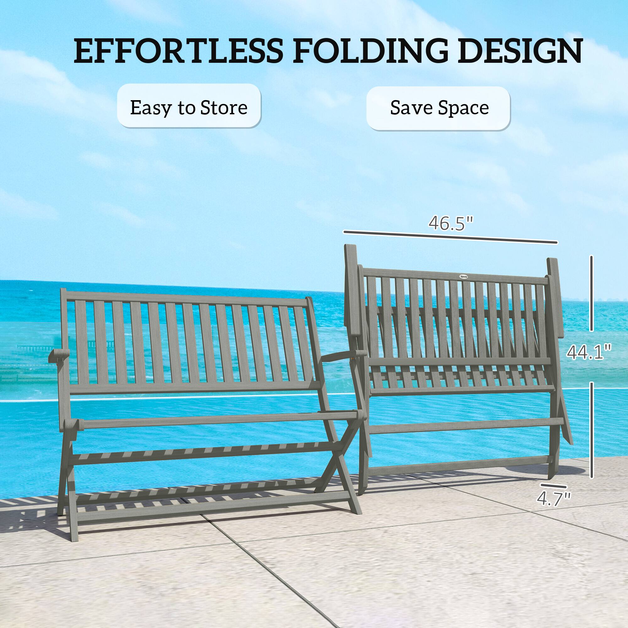 EFFORTLESS FOLDING DESIGN
Easy to Store
Save Space
46.5"
44.1"
4.7"