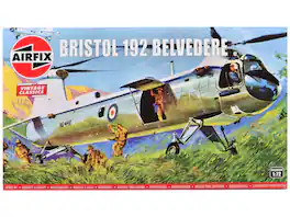 Level 2 Model Kit Bristol 192 Belvedere Helicopter with 2 Scheme Options 1/72 Plastic Model Kit by Airfix - Multi