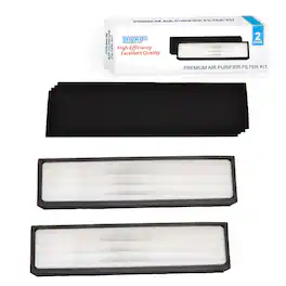 HQRP - HEPA Filter C Kit - 2 Count + 4 Carbon Pre-Filters for GermGuardian AC5250 AC5300B, Replaces FLT5000
