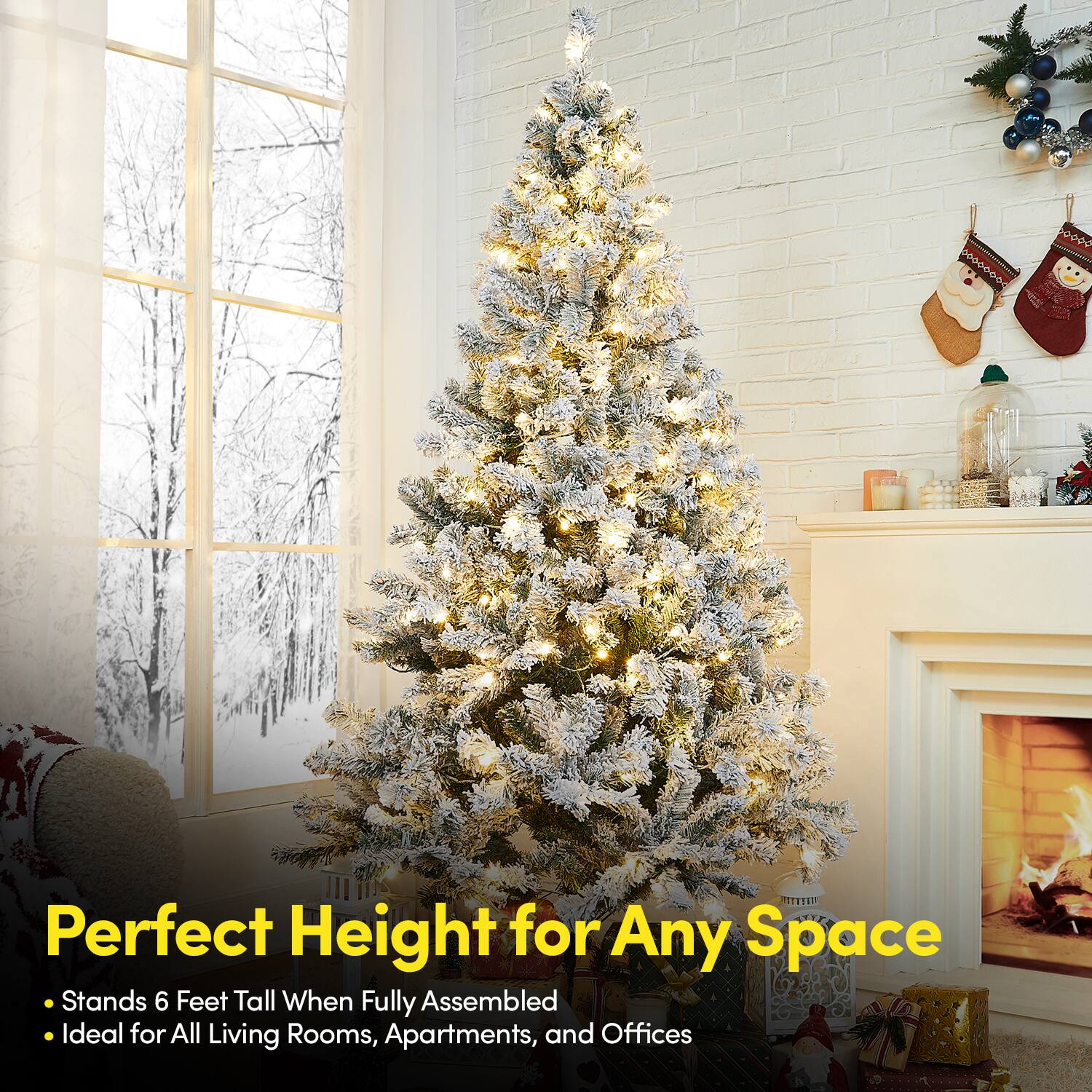 Perfect Height for Any Space  
- Stands 6 Feet Tall When Fully Assembled  
- Ideal for All Living Rooms, Apartments, and Offices
