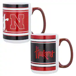 Indigo Falls - Nebraska Huskers 15oz. Home & Away 2-Pack Mug Set - Multicolor