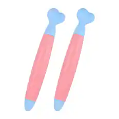 Front. Unique Bargains - 2pcs Crayon Stylus Pens High Sensitivity Universal Capacitive Pens for Touch Screen Devices, Phone, Tablet - Light Pink.