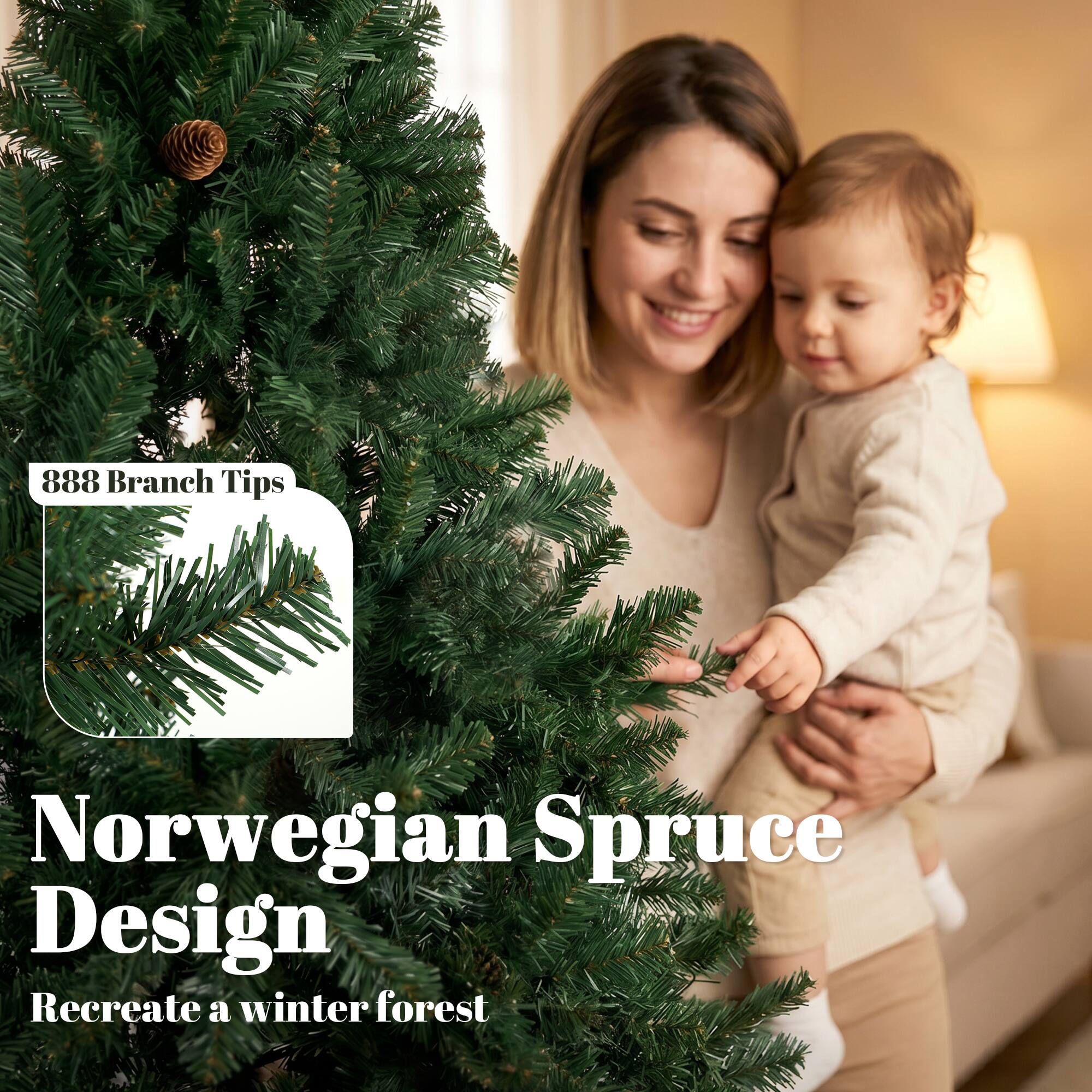 888 Branch Tips Norwegian Spruce Design Recreate a winter forest