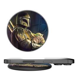 Keyscaper - Star Wars: The Mandalorian Portrait 15-Watt Wireless Charger - Din Djarin