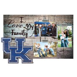 Fan Creations - Kentucky Wildcats 11" x 19" I Love My Family Clip Photo Frame - Multicolor