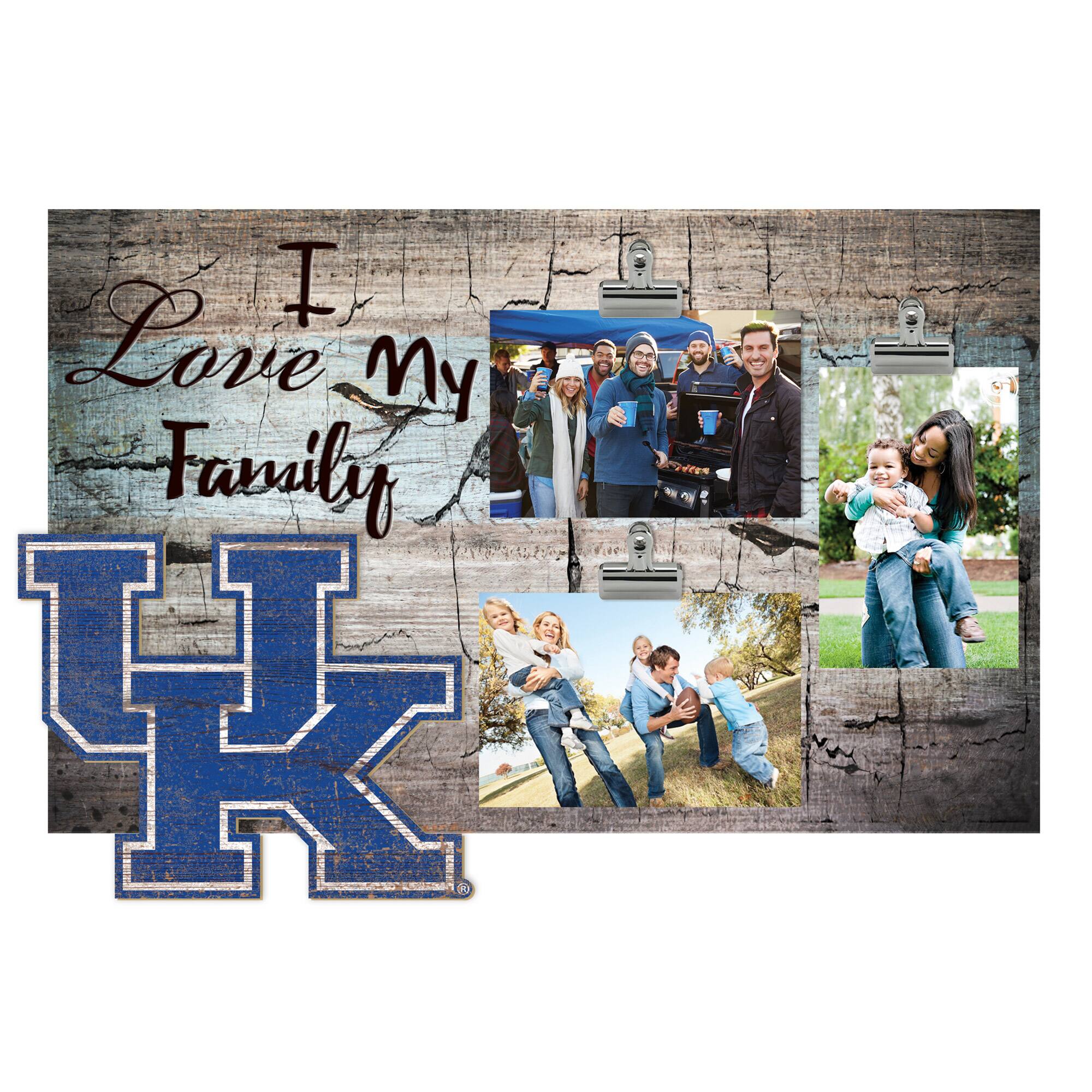Kentucky Wildcats 11" x 19" I Love My Family Clip Photo Frame