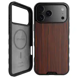 Smartish - iPhone 18 Pro Max/17 Pro Max MagSafe Case - Gripmunk Protective Slim Grip Magnetic Cover - Walnut Woods