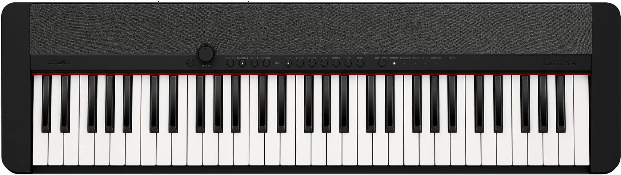 Front. Casio - CT-S1 Portable Keyboard with 61 Keys - Black.