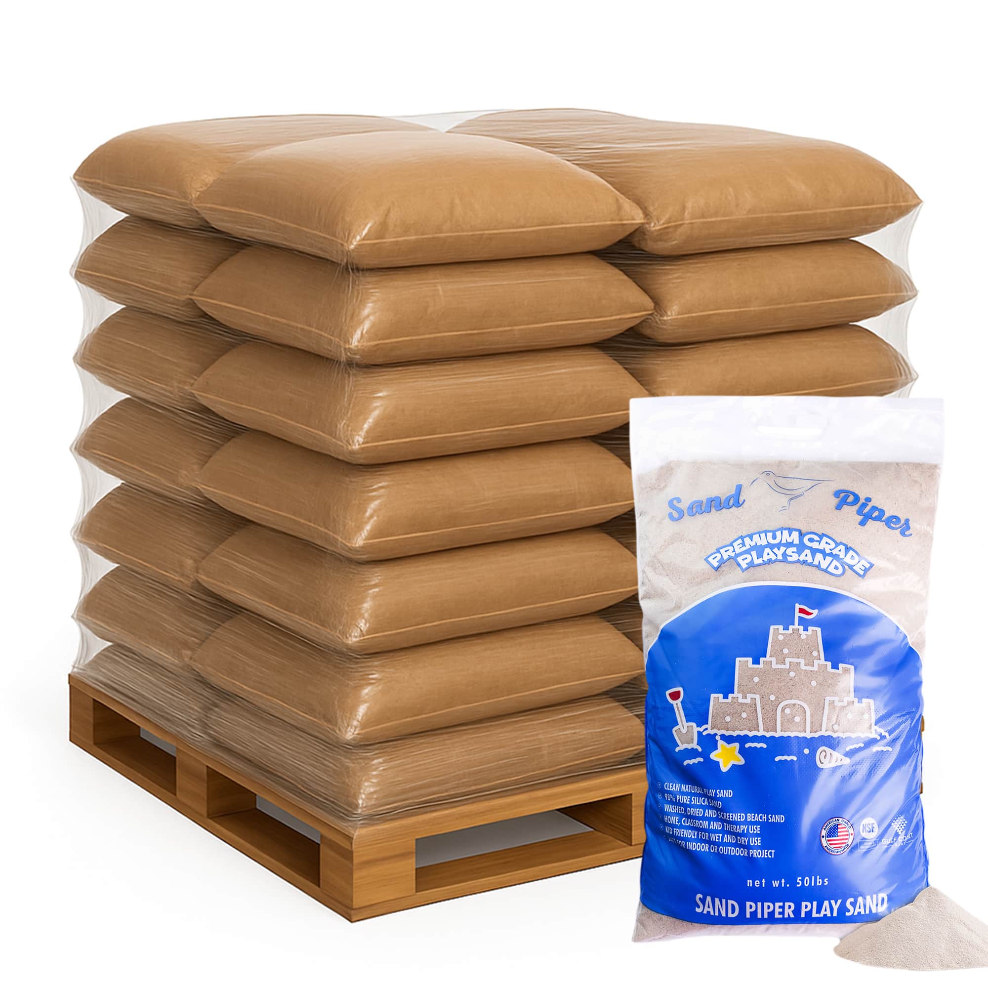 SandPiper - 50 lb Premium Grade Play Sand with Chemical Free Formula, 56 Pack price history on PriceWatchPro