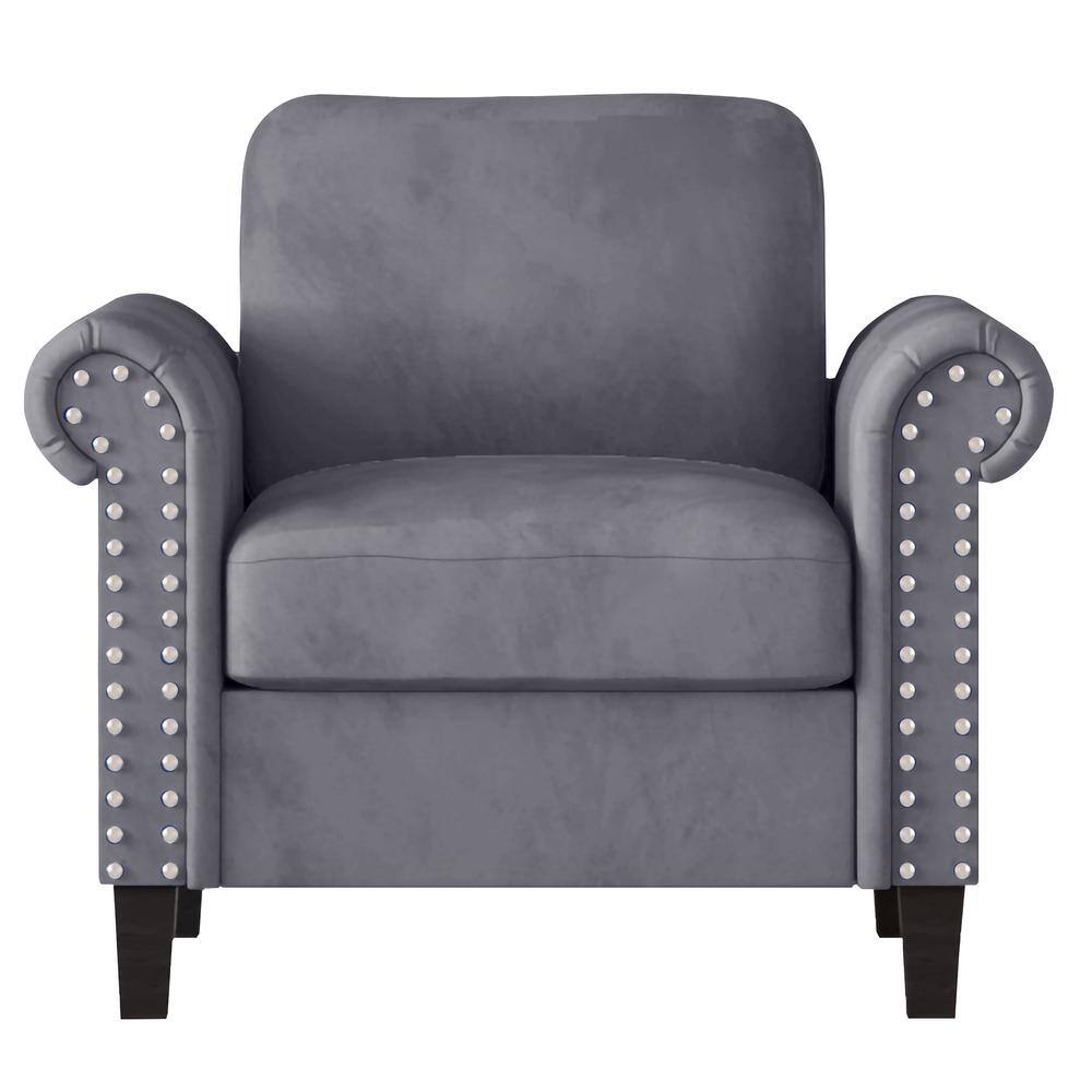 Alt View 1. New Classic Furniture - Alani Accent Chair-Gray - Grey.