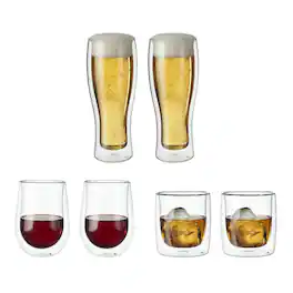 ZWILLING - Sorrento 6-pc Double-Wall Entertaining Glassware Set - Clear