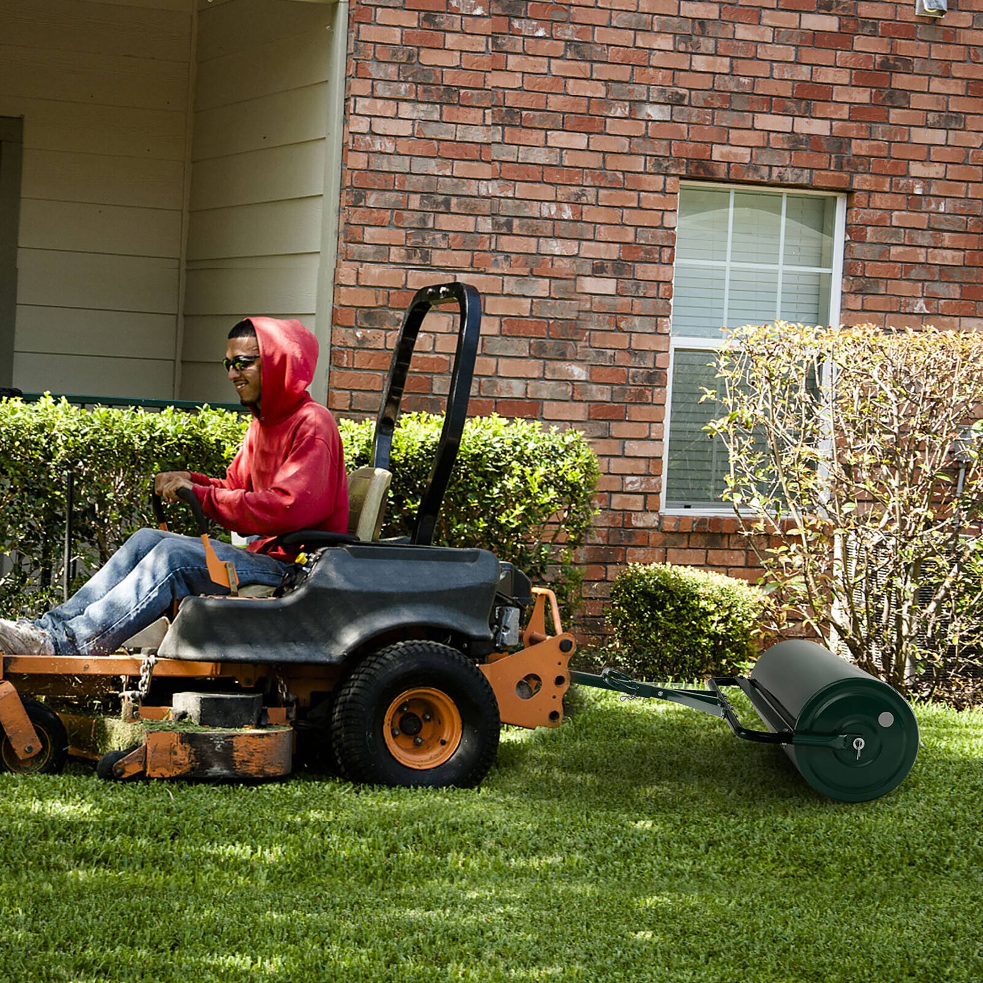 Alt View 3. Gymax - Gymax Lawn Roller Push/Tow Behind a Tractor Sod Drum Roller for Park Yard Garden Farm Green.