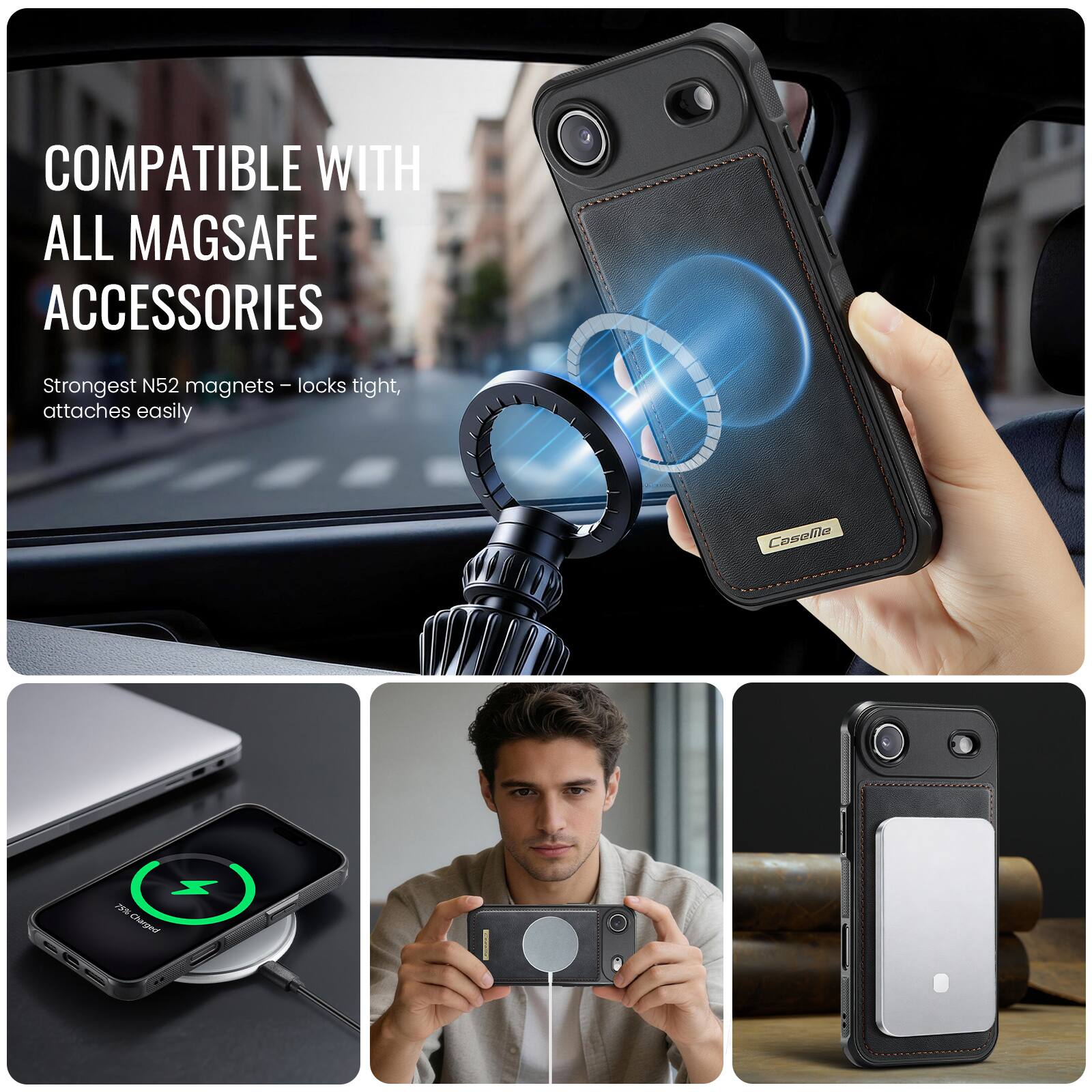 COMPATIBLE WITH ALL MAGSAFE ACCESSORIES

Strongest N52 magnets - locks tight, attaches easily