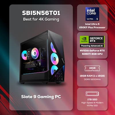 iBUYPOWER Slate Gaming Desktop PC Intel Core Ultra 5 250KF Plus iBUYPOWER Slate Gaming Desktop PC Intel Core Ultra 5 250KF Plus