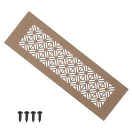 Unique Bargains - 10"x3" Door Air Vent Cover, Heavy Duty Aluminum Alloy Grille Louvered with Mounting Screws for Cabinet Wardrobe - Brown
