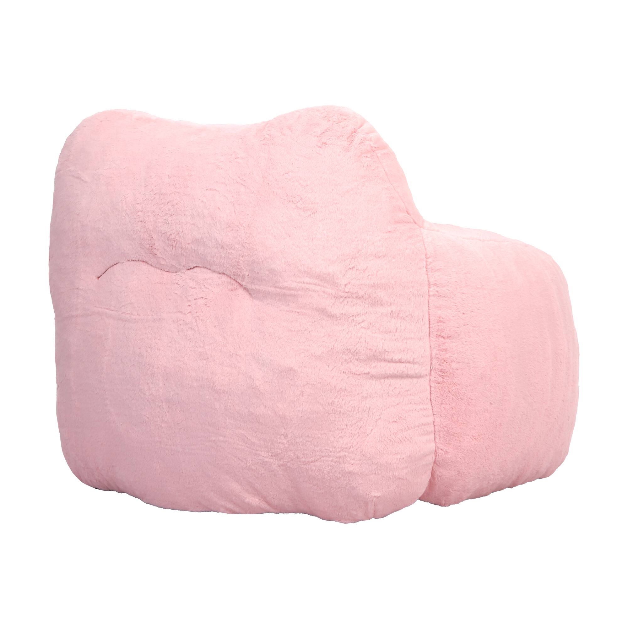 Alt View 6. GOODSILO - Bean Bag Chair Sofa with Armrests - Stuffed High-Density Foam, Lazy Comfy Seating for Adults in Living Room, Bedroom - Pink.
