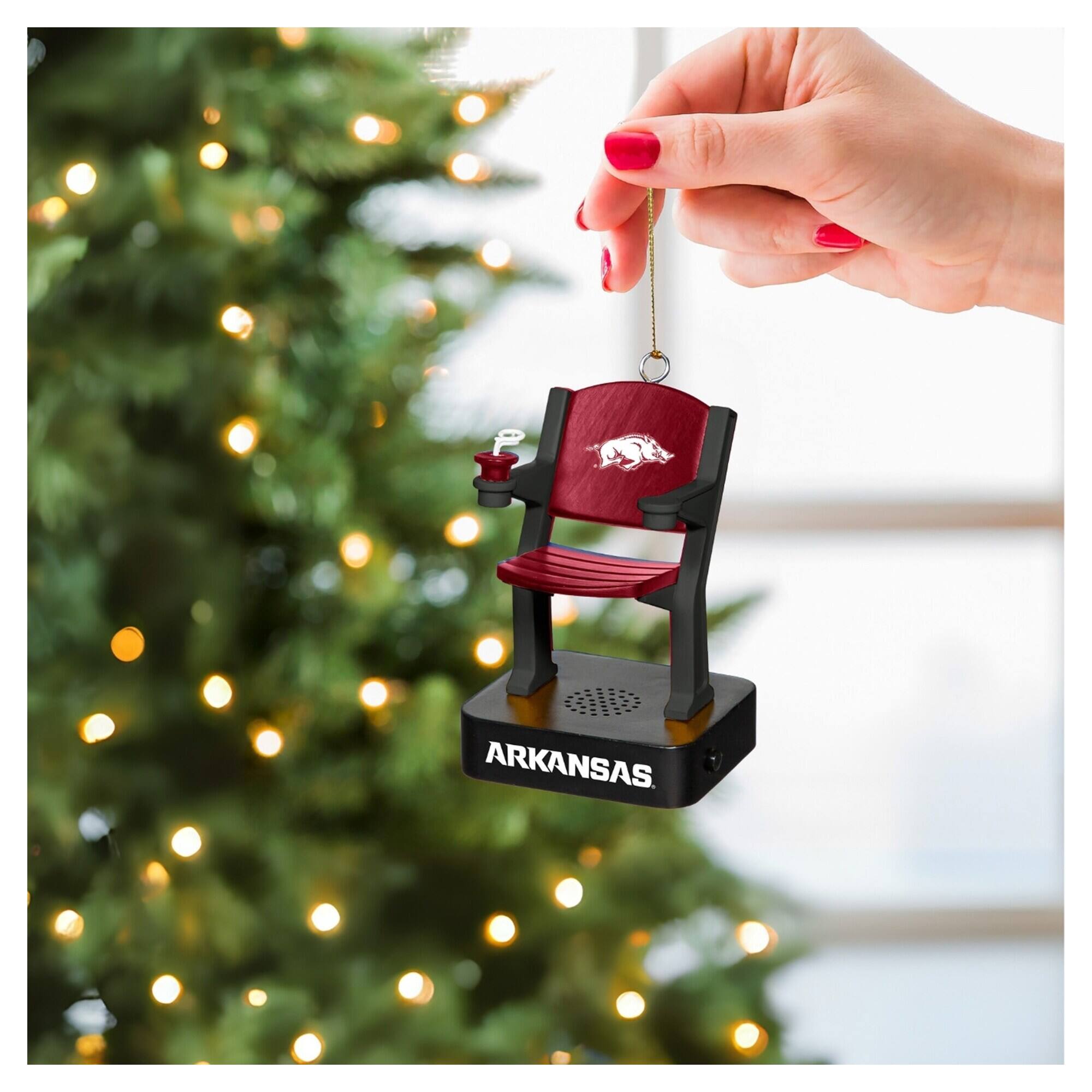 Alt View 1. Evergreen Enterprises - Arkansas Razorbacks Stadium Seat Ornament with Sound - Multicolor.