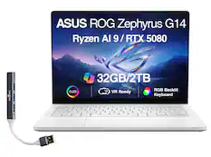 ASUS ROG Zephyrus G14 Ryzen AI 9 / RTX 5080
32GB/2TB
OLED
VR Ready
RGB Backlit Keyboard