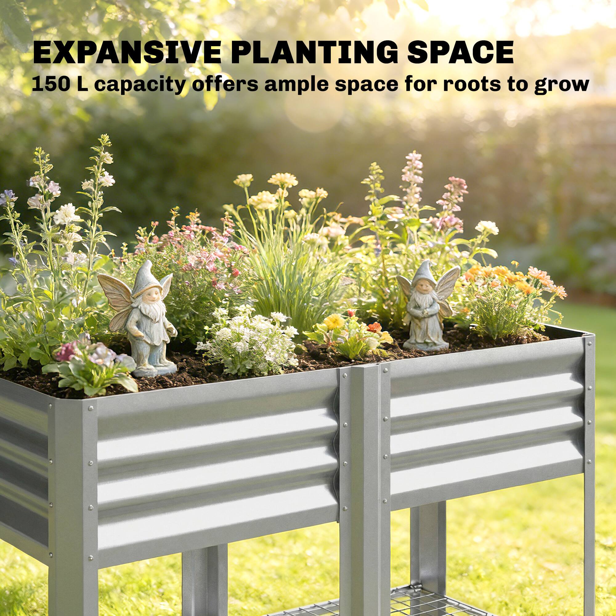 EXPANSIVE PLANTING SPACE  
150 L capacity offers ample space for roots to grow