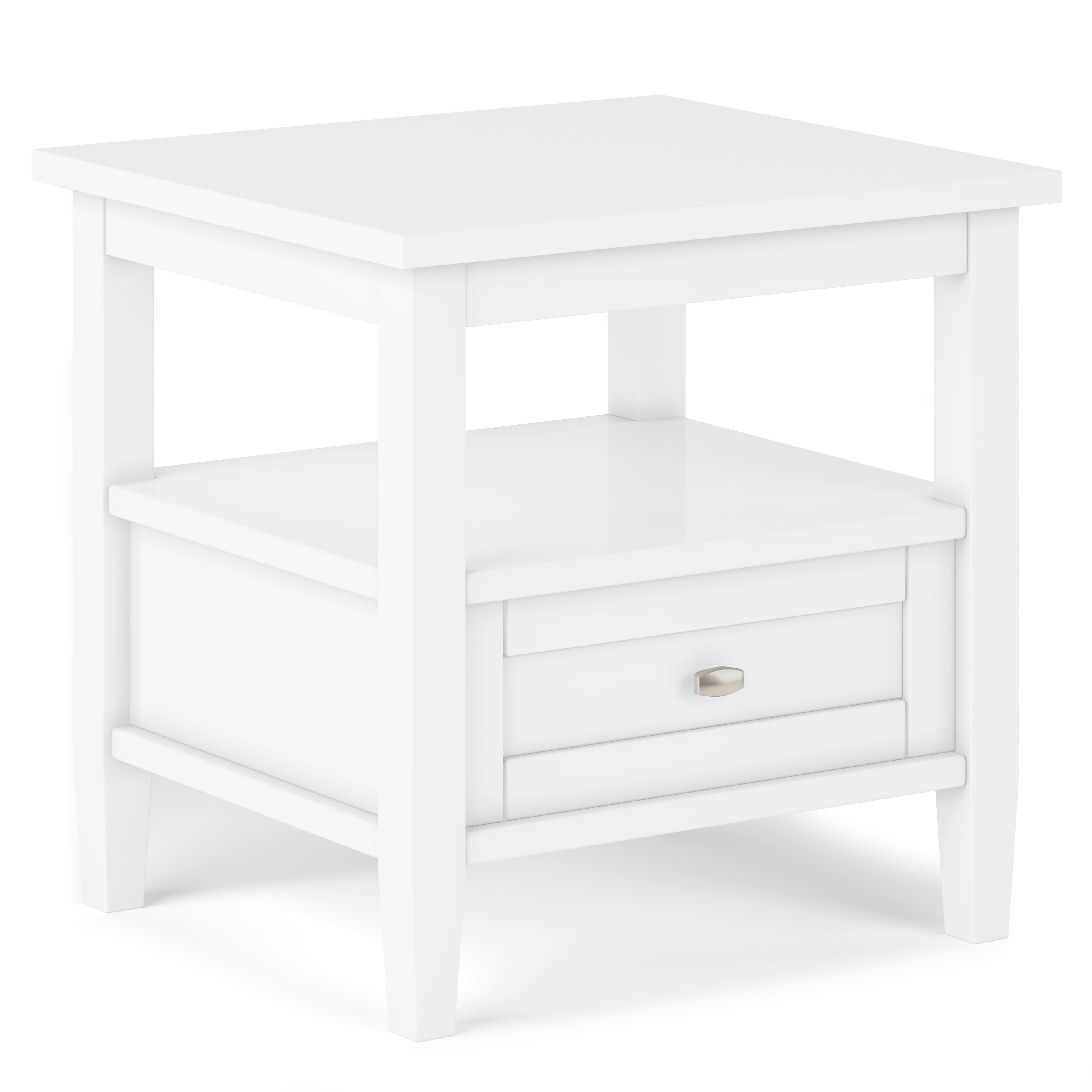 Simpli Home - Warm Shaker End Table - White