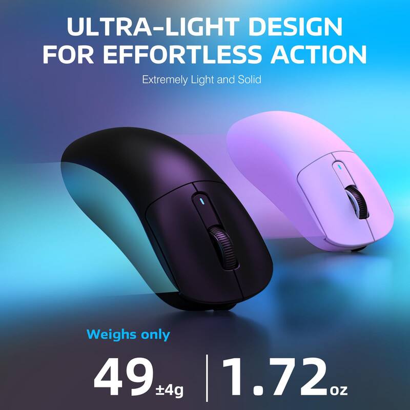 ULTRA-LIGHT DESIGN FOR EFFORTLESS ACTION  
Extremely Light and Solid  

Weighs only  
49 ±4g | 1.72 oz
