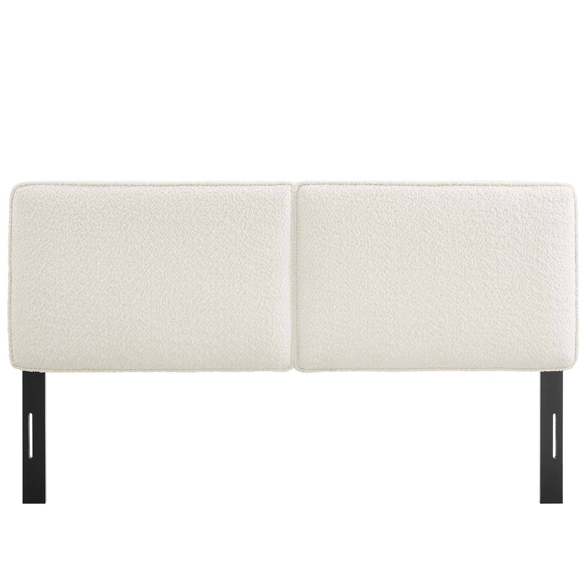 Alt View 1. Modway - Lindee Boucle Fabric Queen Headboard by Modway - Brown.