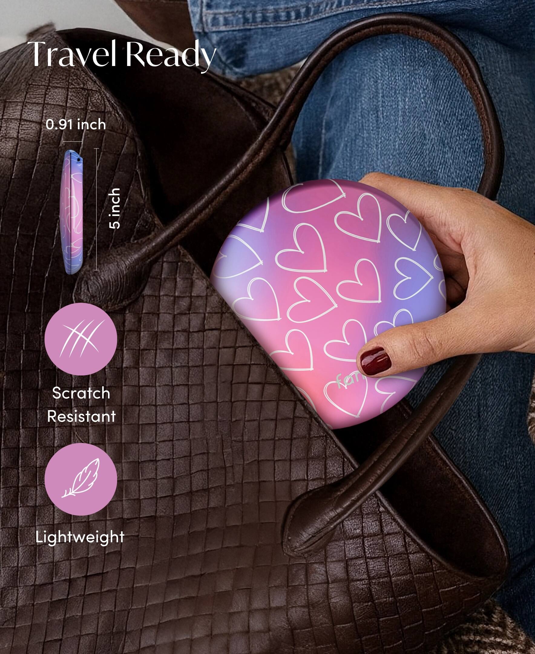 Travel Ready  
0.91 inch  
5 inch  
Scratch Resistant  
Lightweight