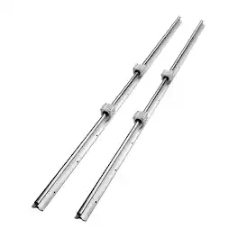 VEVOR - Linear Motion Set, SBR20 1500mm, Comes with Two 59 in/1500 mm SBR20 Rails & Four SBR20UU Blocks, Ideal for DIY CNC - Silver