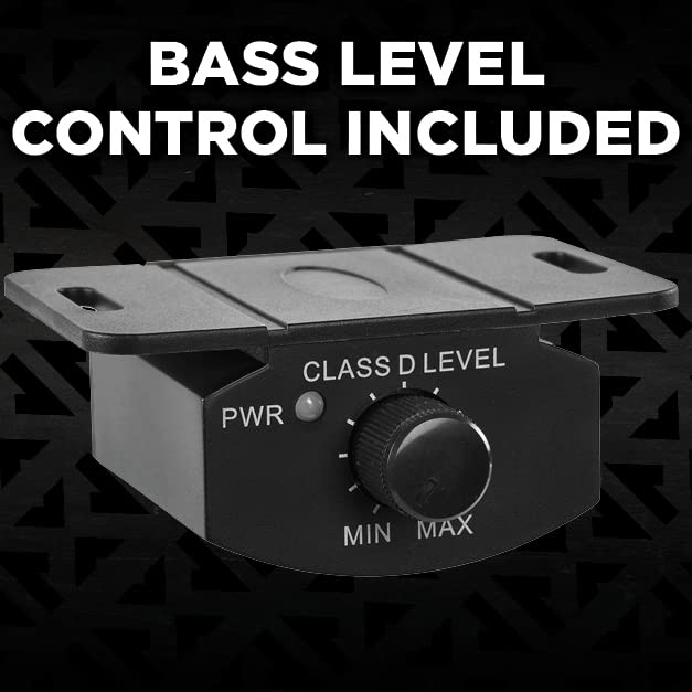 BASS LEVEL CONTROL INCLUDED  
CLASS D LEVEL  
PWR  
MIN MAX