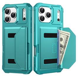UUCOVER - Rugged Wallet Case for Apple iPhone 17 Pro Max with Card Holder Slot, Magnetic Closure, Shockproof PU Leather Cover - Green