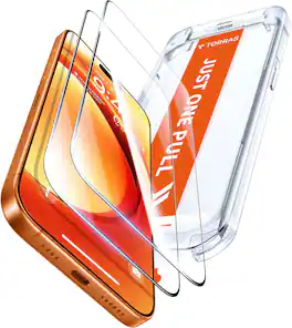 TORRAS - HD Shield, 6th Gen Screen Protector for iPhone 17 Pro - Ultra-Thin Silk Screen Full Coverage Tempered Glass - Clear