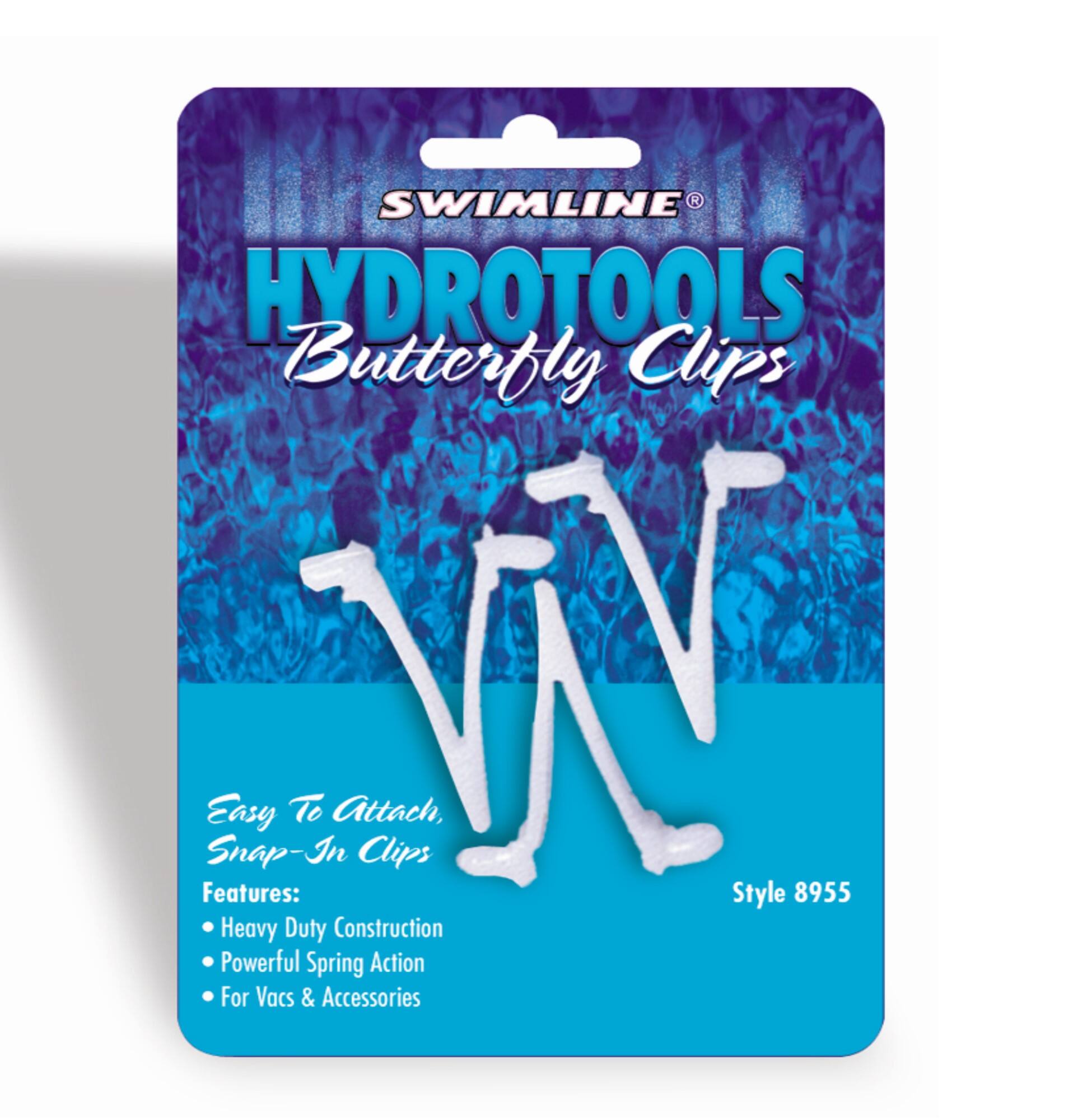 Swim Central - HydroTools Butterfly Snap-In Clips Swimming Pool Accessory - 2.5" - Set of 3 - White